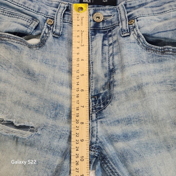 BKE Jake Jeans Men Light Wash Distressed Relaxed Denim straight leg style 30x30 - Picture 11 of 13